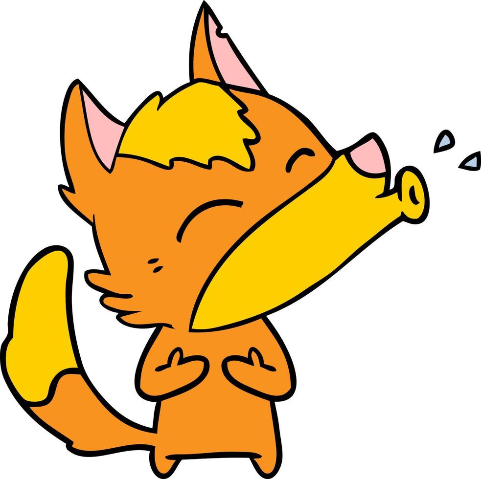 fox cartoon character vector