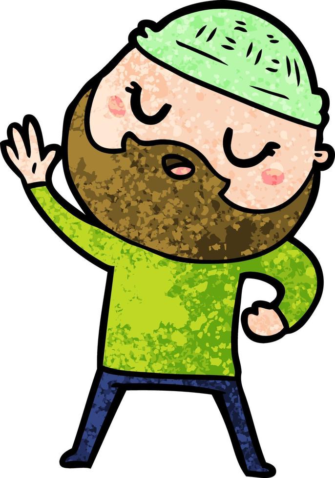 cartoon man with beard vector