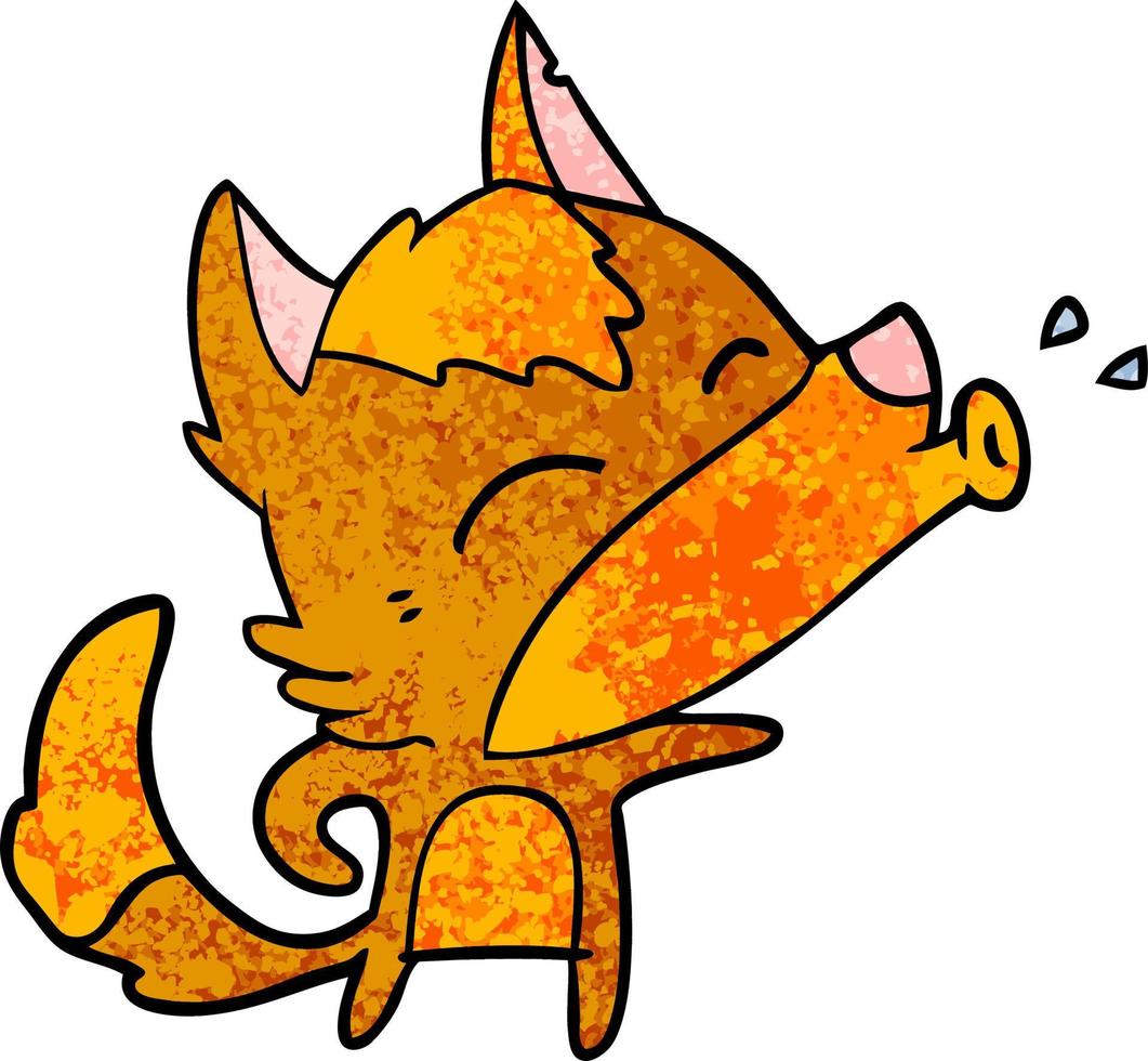 fox cartoon character vector