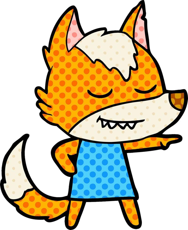 fox cartoon character vector