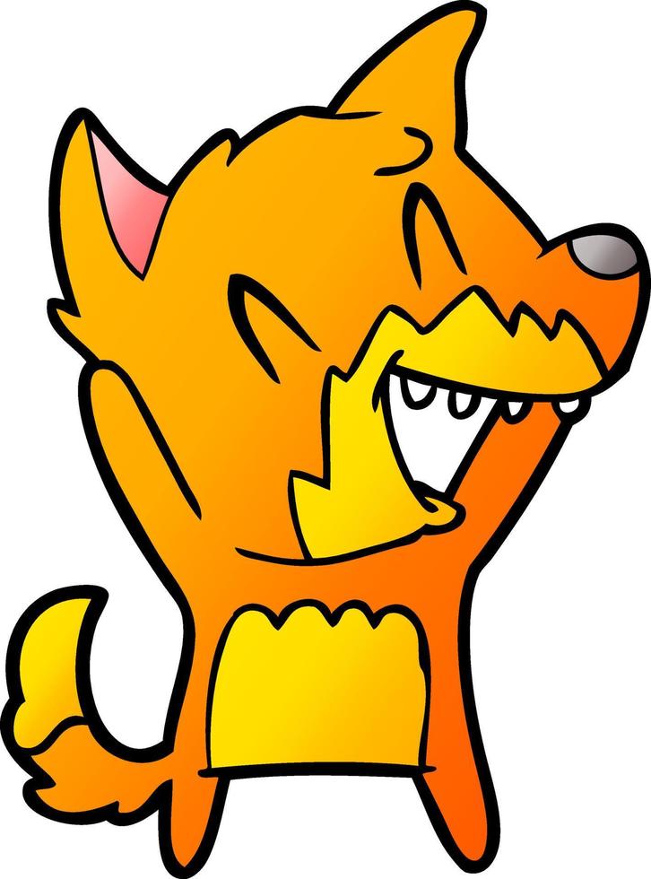 fox cartoon character vector