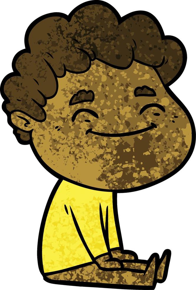 cartoon friendly man vector