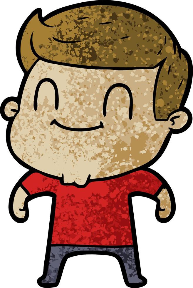 hombre amable de dibujos animados vector