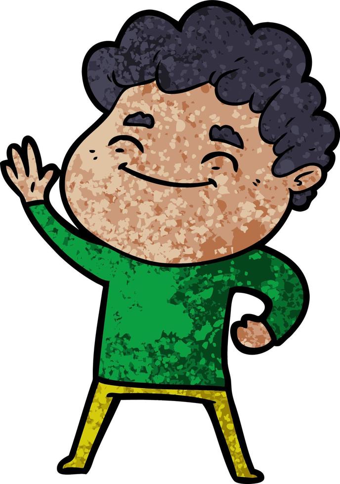 hombre amable de dibujos animados vector