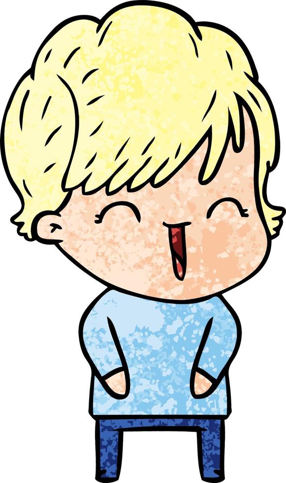 cartoon laughing woman vector
