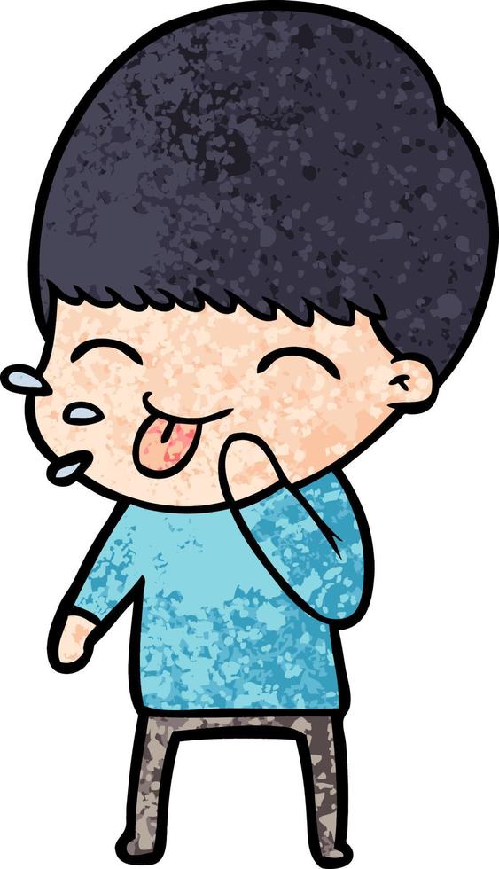 niño feliz de dibujos animados vector