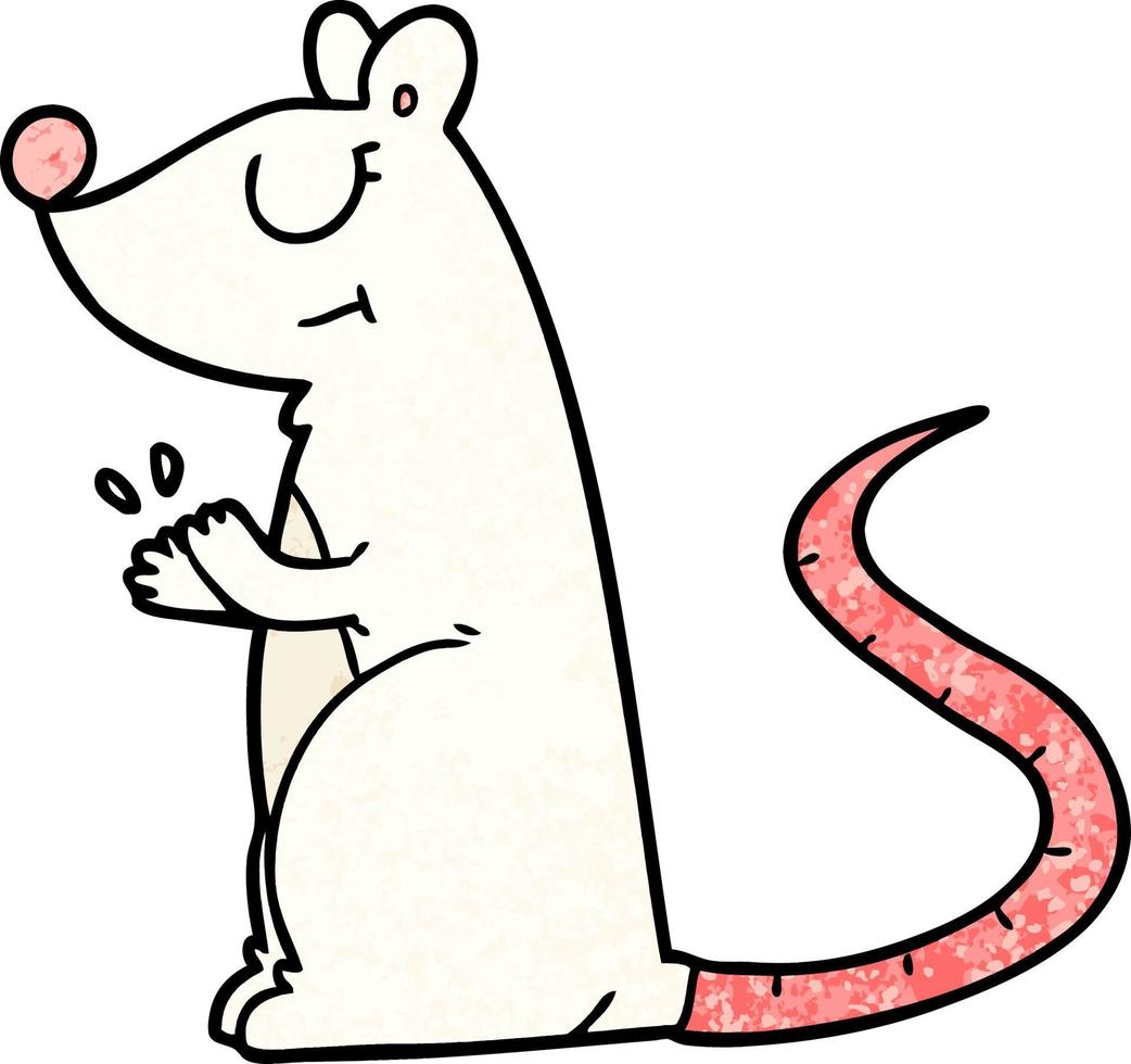 ratón blanco de dibujos animados vector