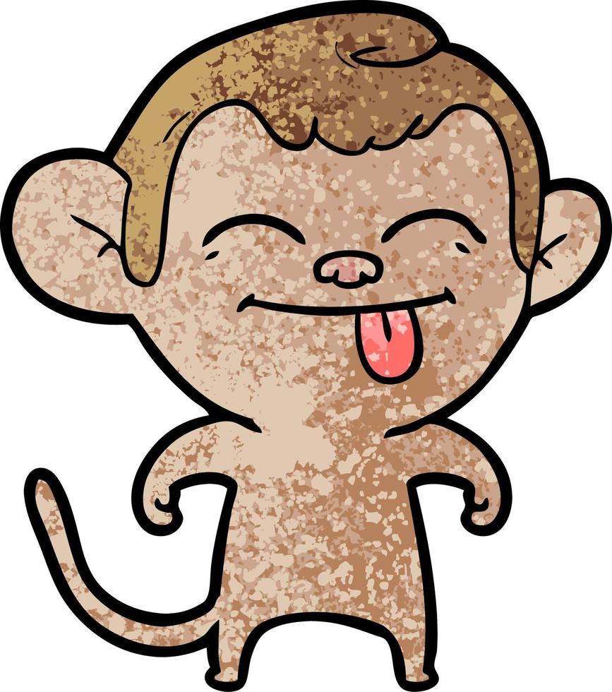 funny cartoon monkey vector