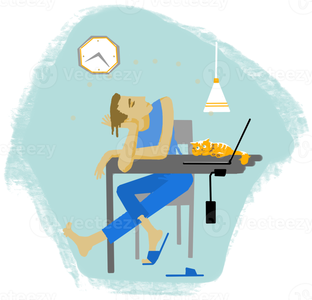 people are busy at home with their various activities. png