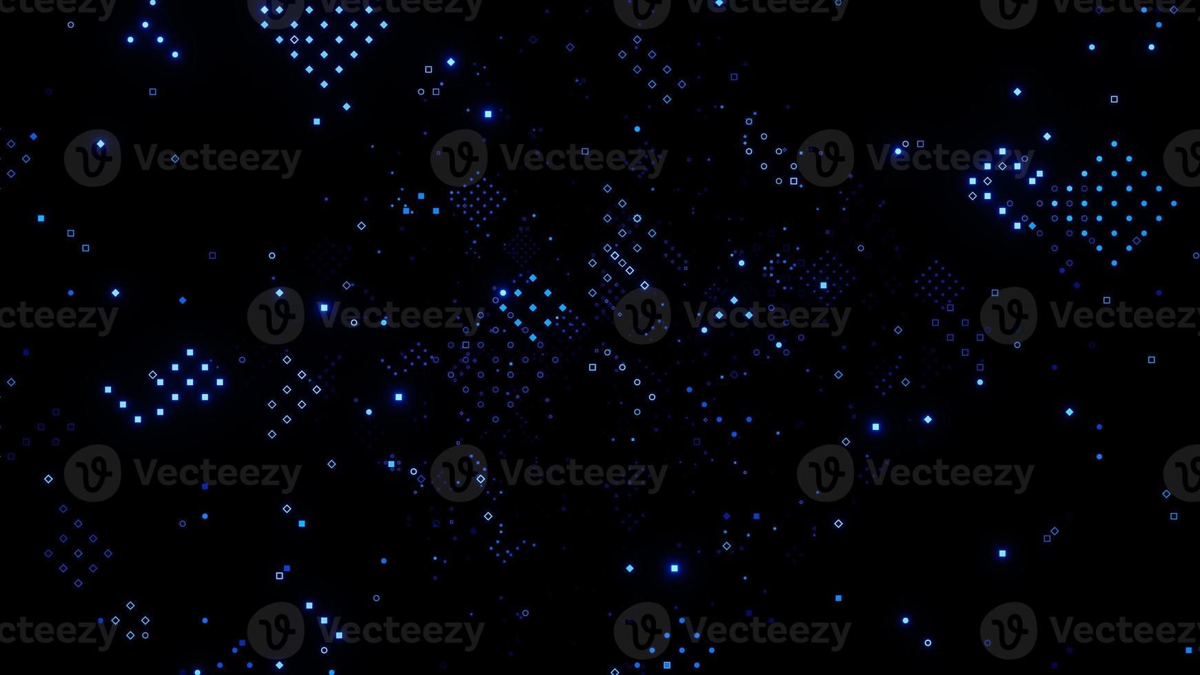 Abstract Blue lights glowing symbols Effect.Futuristic big data information.,3D model and illustration. photo