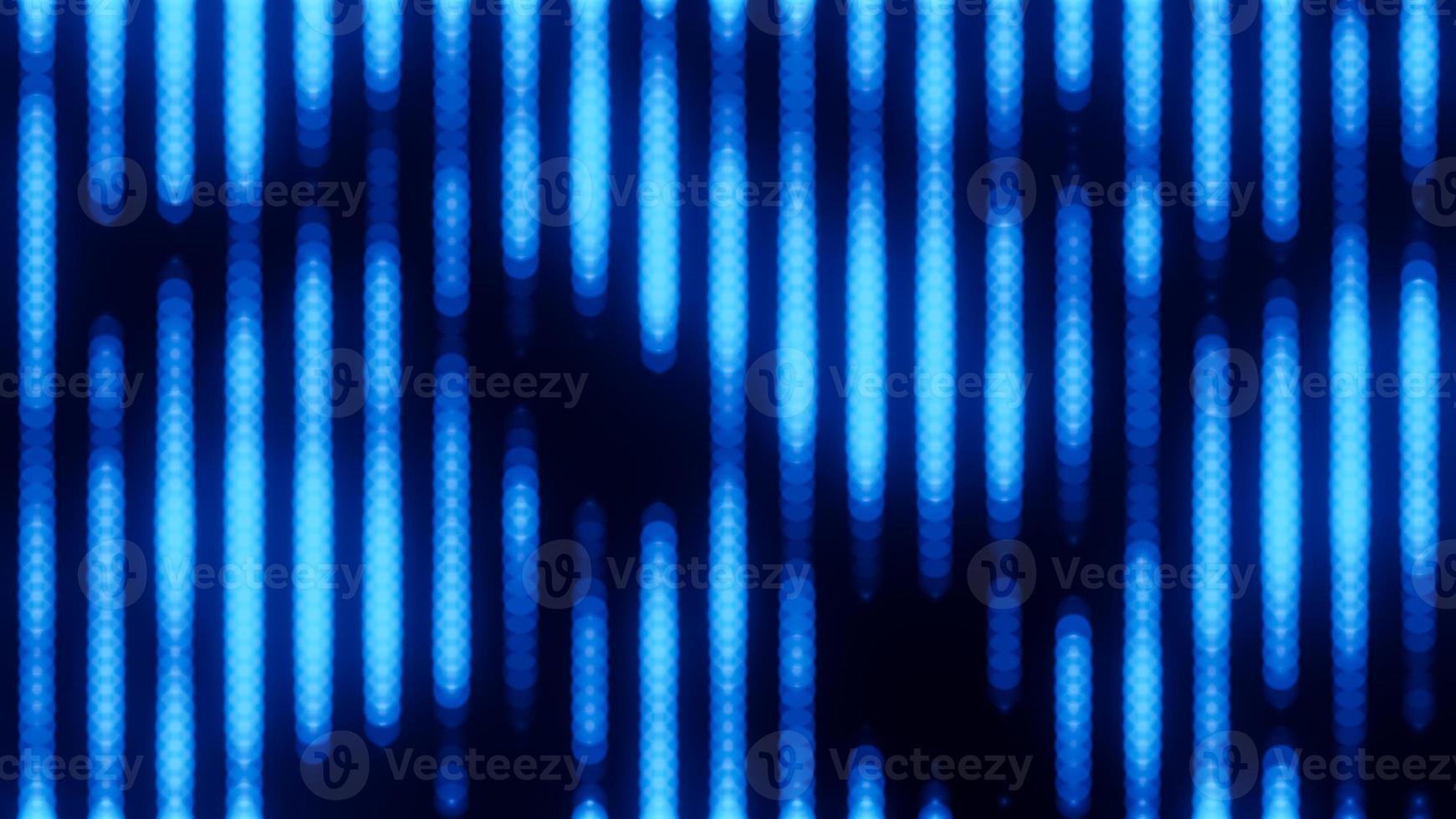 Abstract Blue Lights Bokeh equalizer bar Effect.Technology Particles Surface Grid.,3D model and illustration. photo