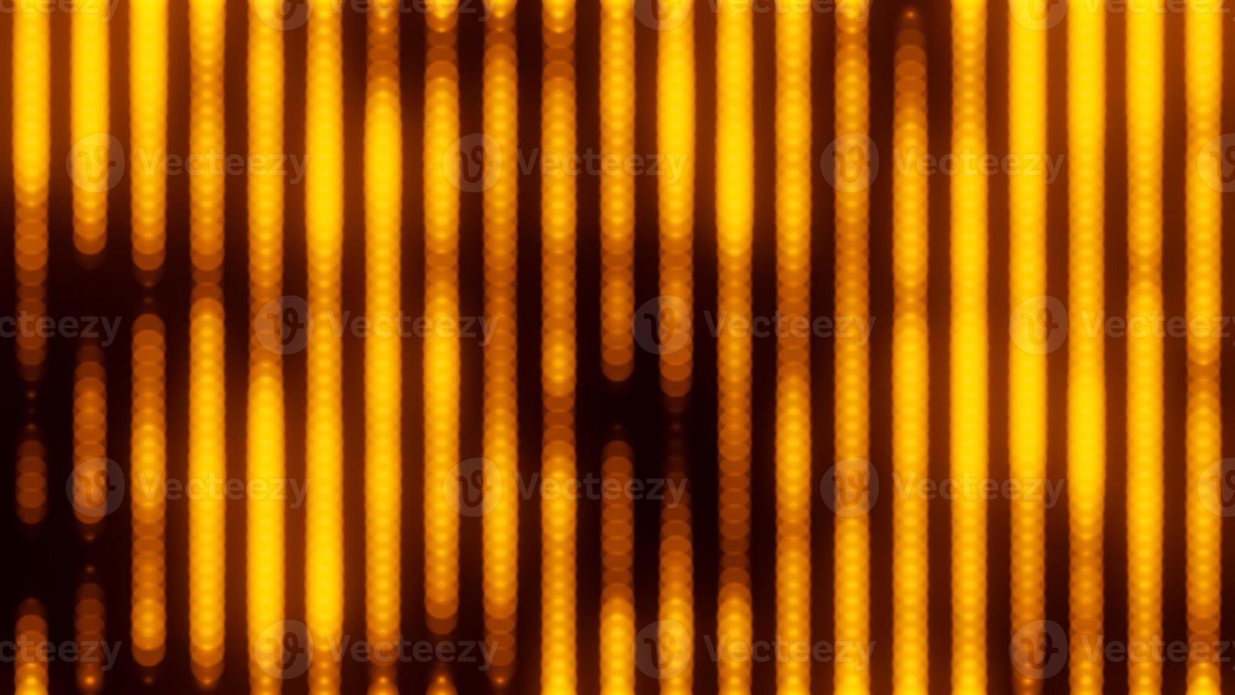 Abstract Orange Lights Bokeh equalizer bar Effect.Technology Particles Surface Grid.,3D model and illustration. photo