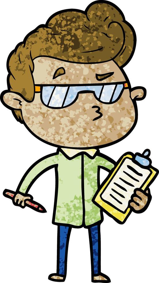cartoon cool guy vector