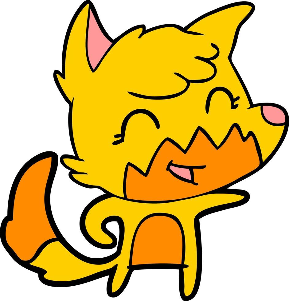 fox cartoon character vector