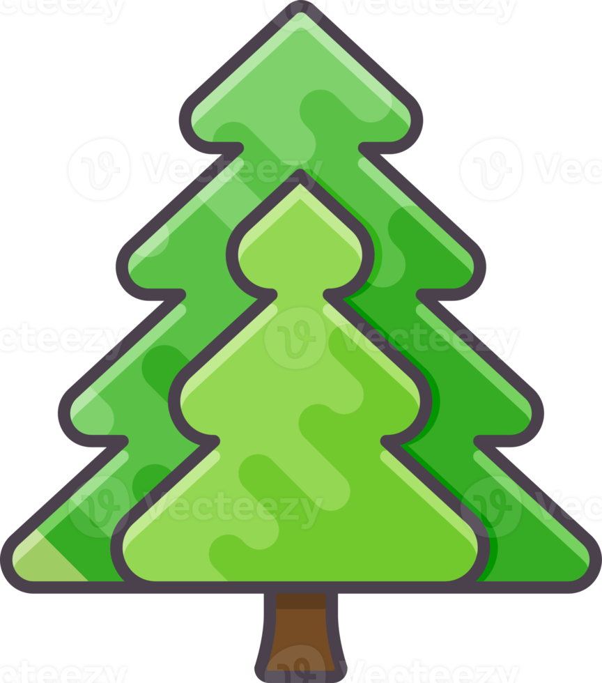 Christmas tree flat design png