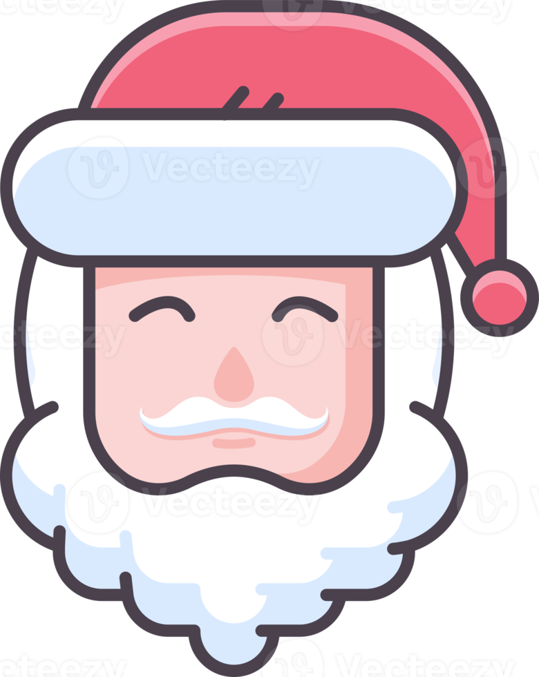 Weihnachtsmann-Kopf-Cartoon-Symbol png