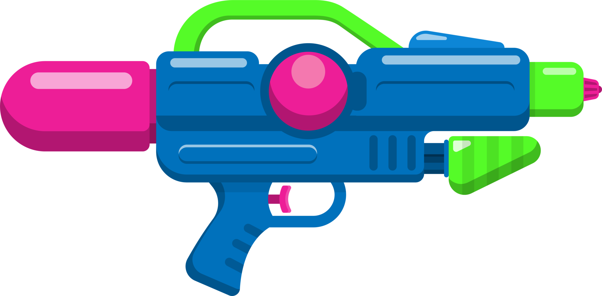 Free Water gun. guns toy flat design 12377708 PNG with Transparent  Background