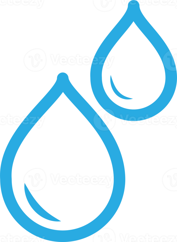símbolo de signo de icono de línea de gota de agua png
