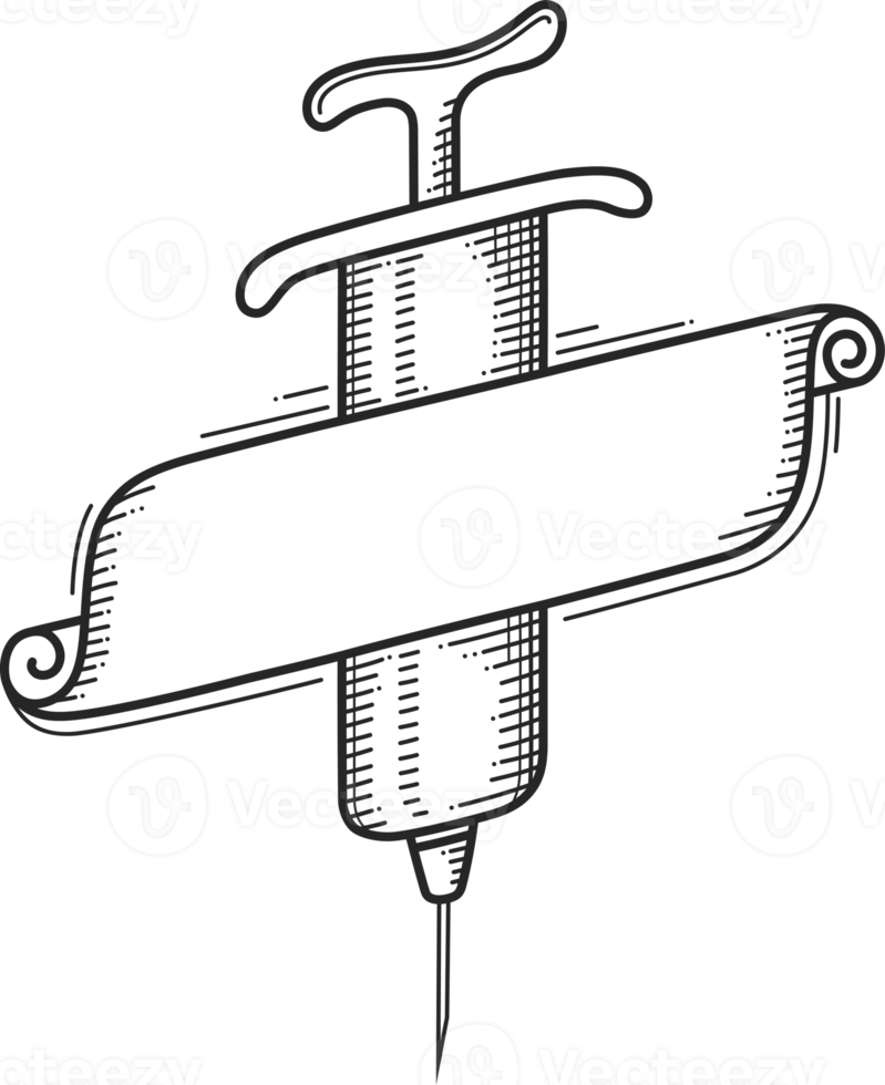 vaccino mano disegnare cartello con spazio per testo png