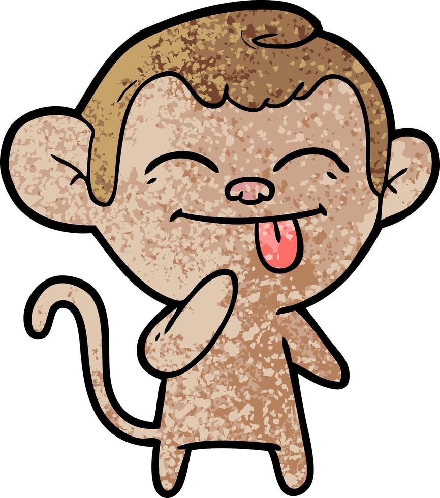 funny cartoon monkey vector