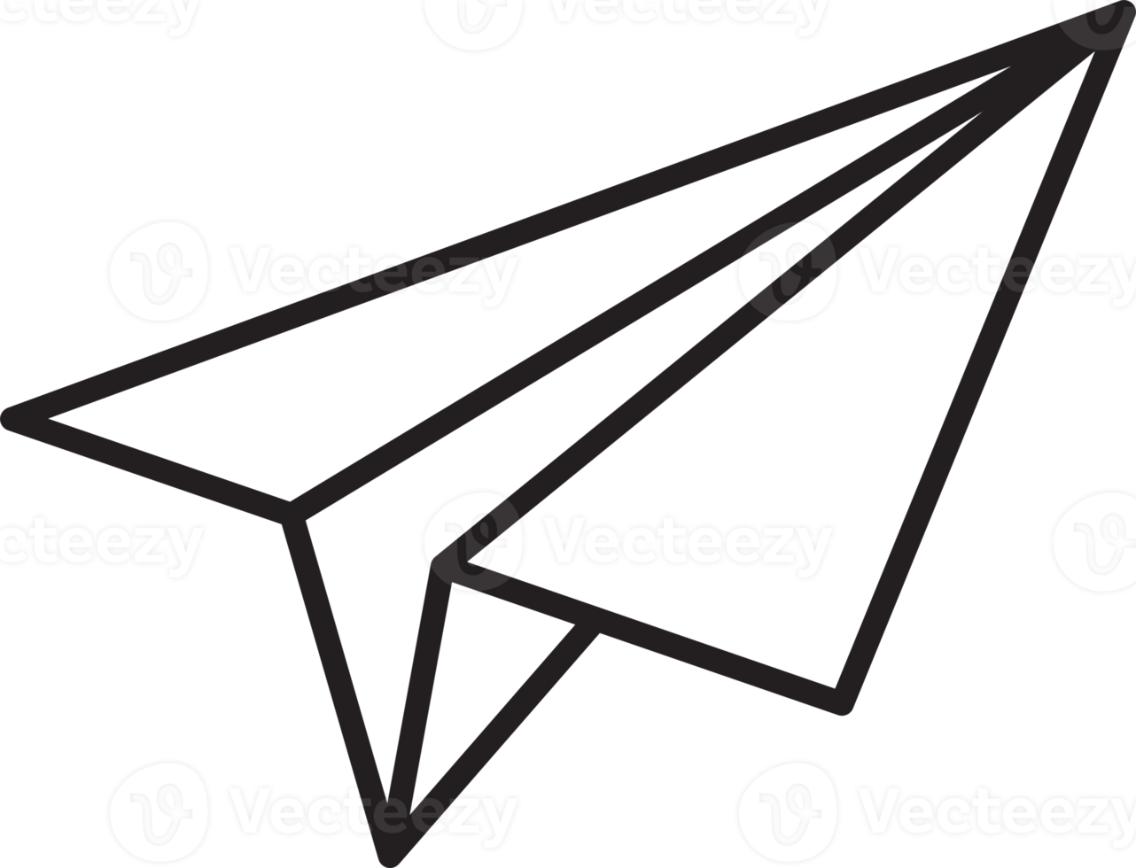 Paper airplane Line Icon Sign png