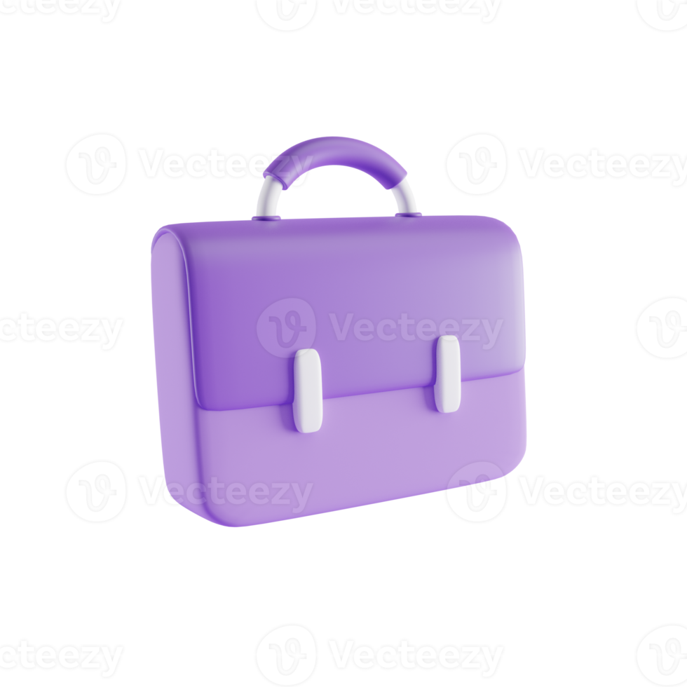 briefcase 3d icon, 3d render concept png