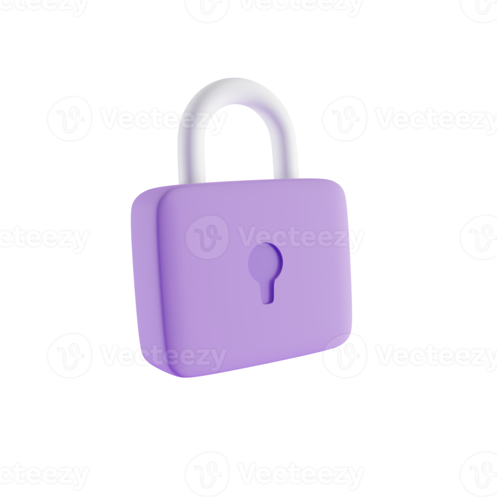 password 3d icon, 3d render concept png