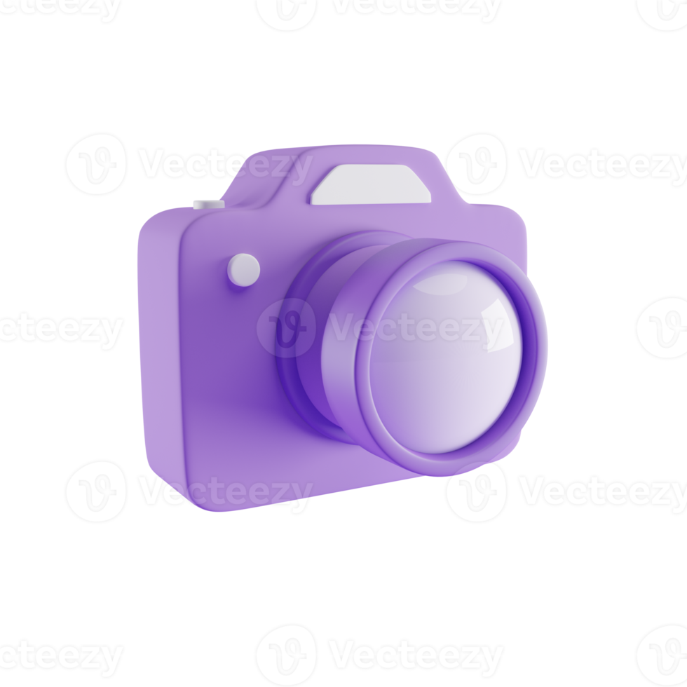 camera 3d icon, 3d render concept png