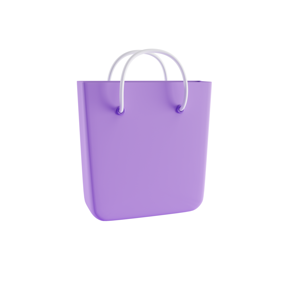 ícone 3d do saco de compras, conceito de loja online, conceito de renderização 3d png