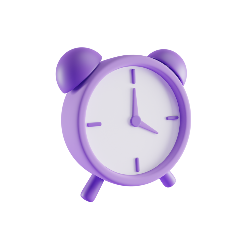 clock 3d icon, alarm 3d icon, 3d render concept png