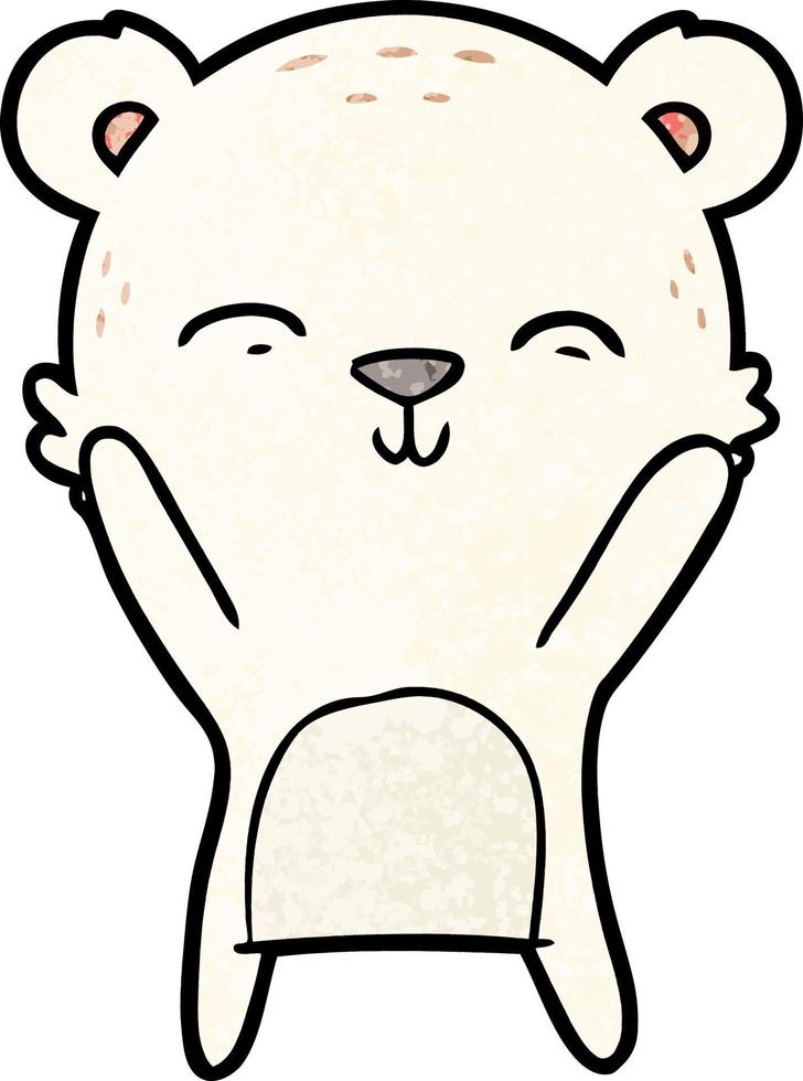 happy cartoon polar bear vector