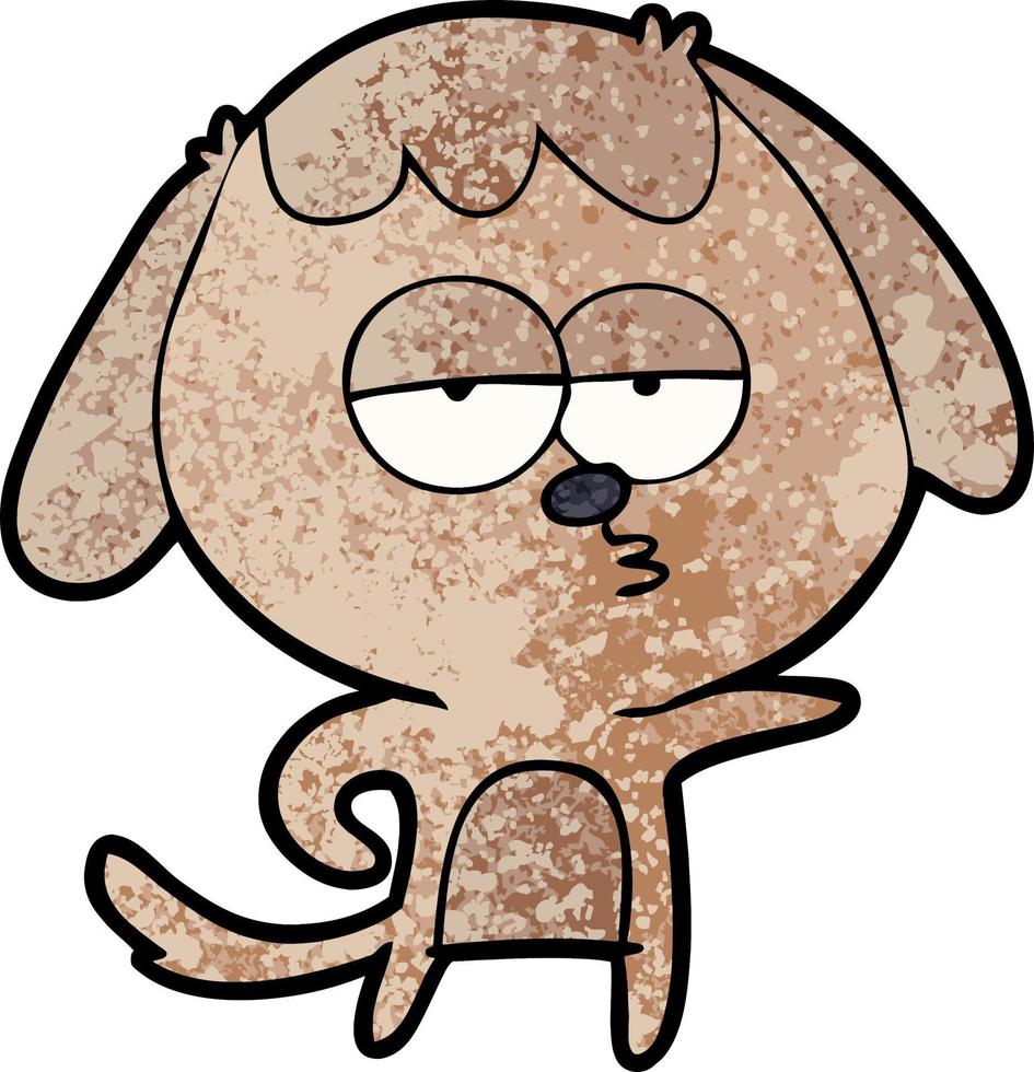 cartoon bored dog vector