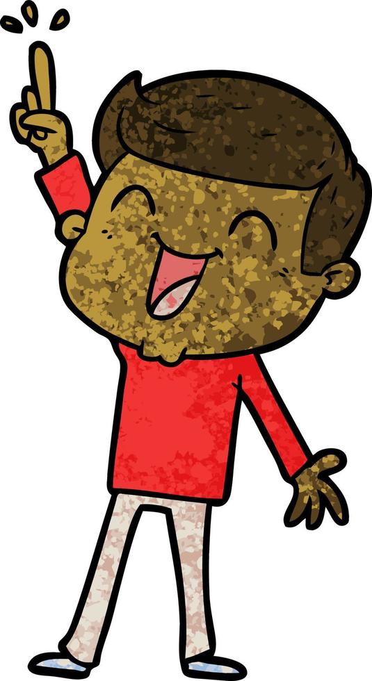 cartoon man laughing vector