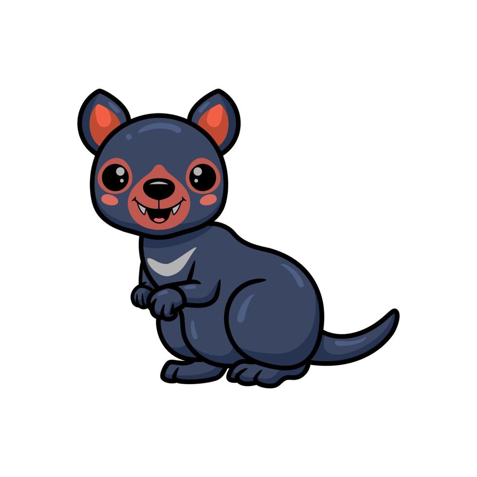Cute little tasmanian devil cartoon vector