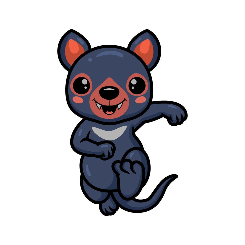 Cute little tasmanian devil cartoon running 12378386 Vector Art at Vecteezy