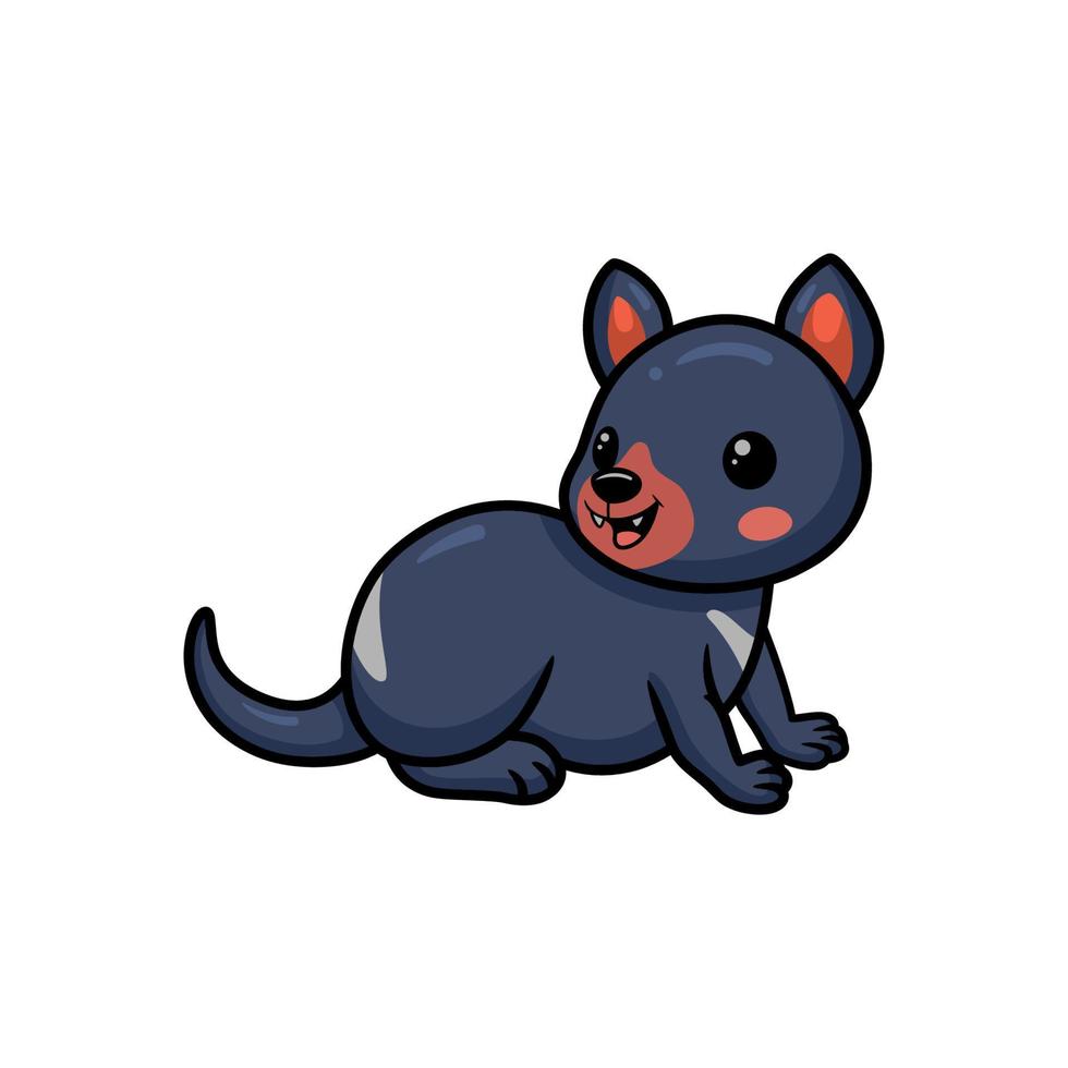 Cute little tasmanian devil cartoon vector