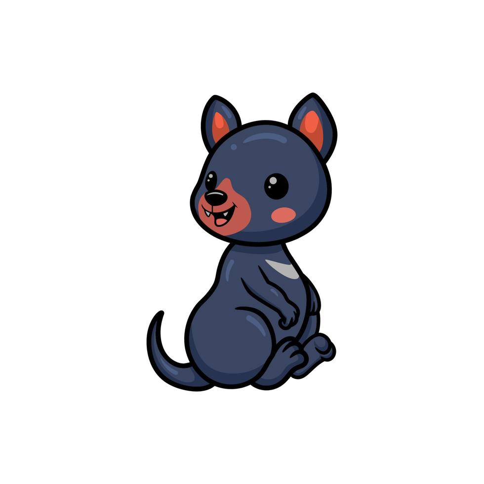 Cute little tasmanian devil cartoon vector