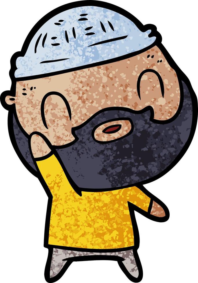 cartoon bearded man vector