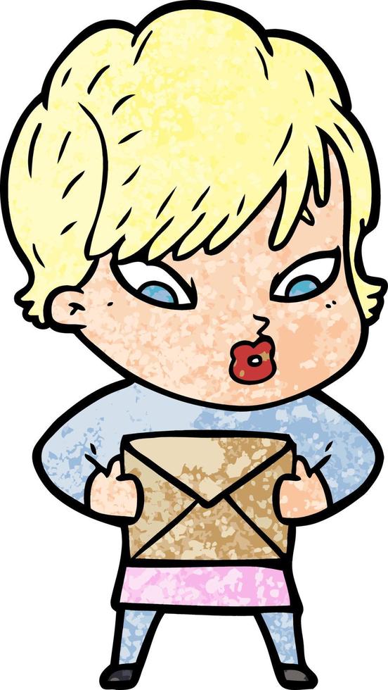 Vector cartoon woman