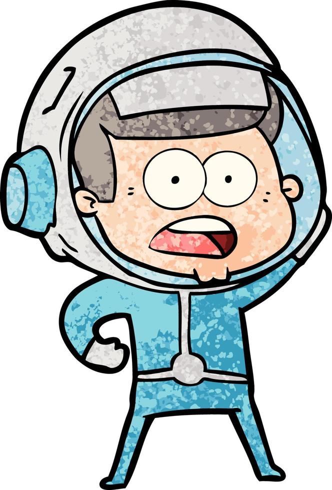 cartoon surprised astronaut vector