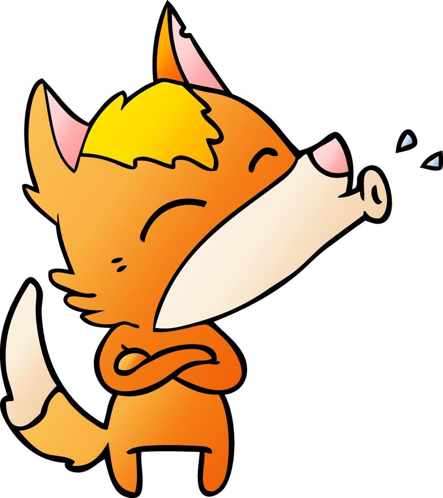 fox cartoon character vector