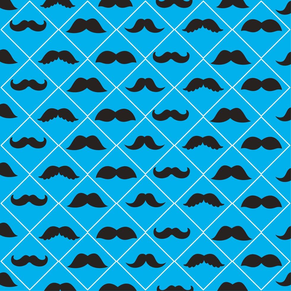 patrón de estilos de bigotes vector