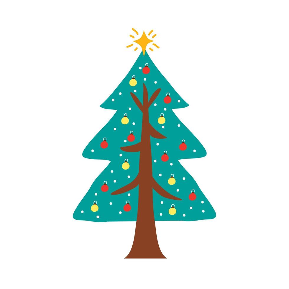 christmas tree icon vector