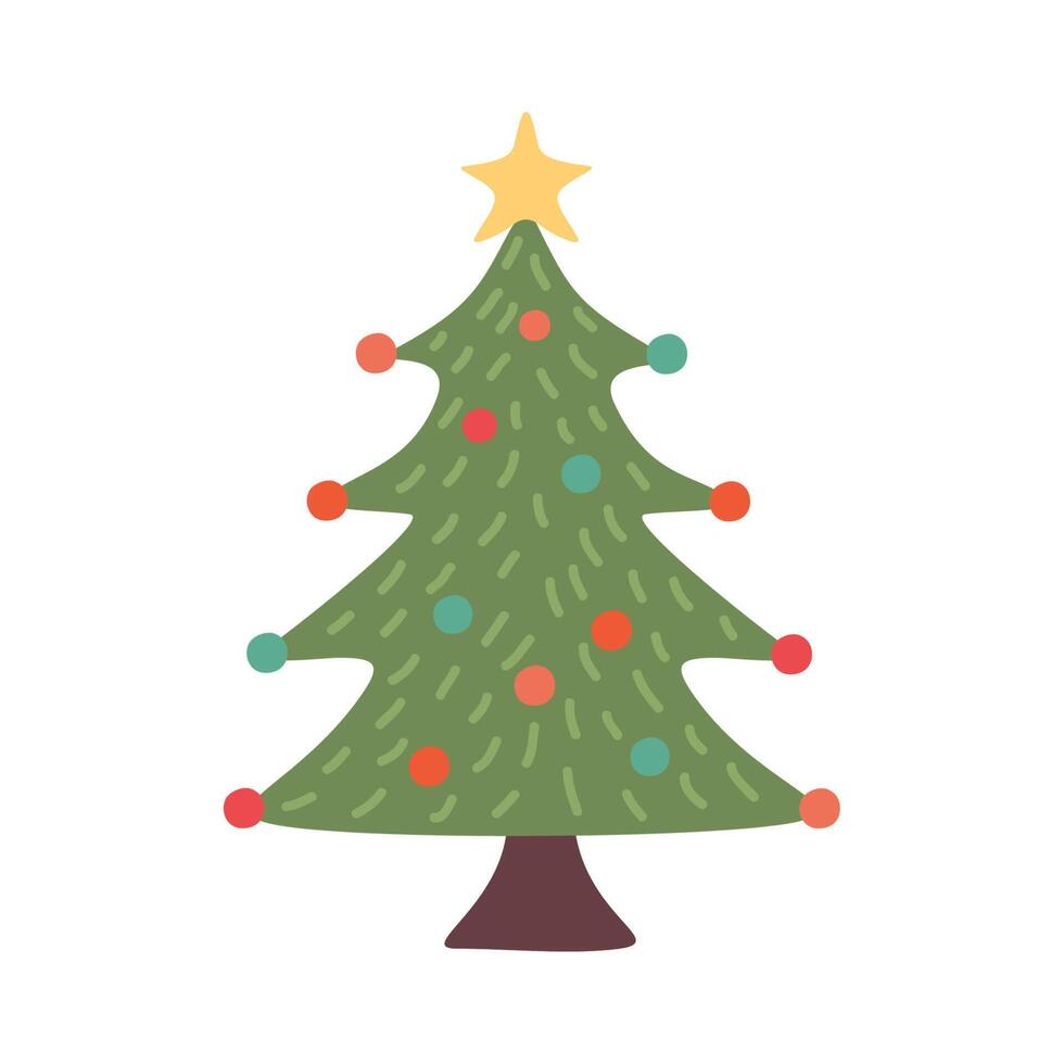 christmas pine tree vector