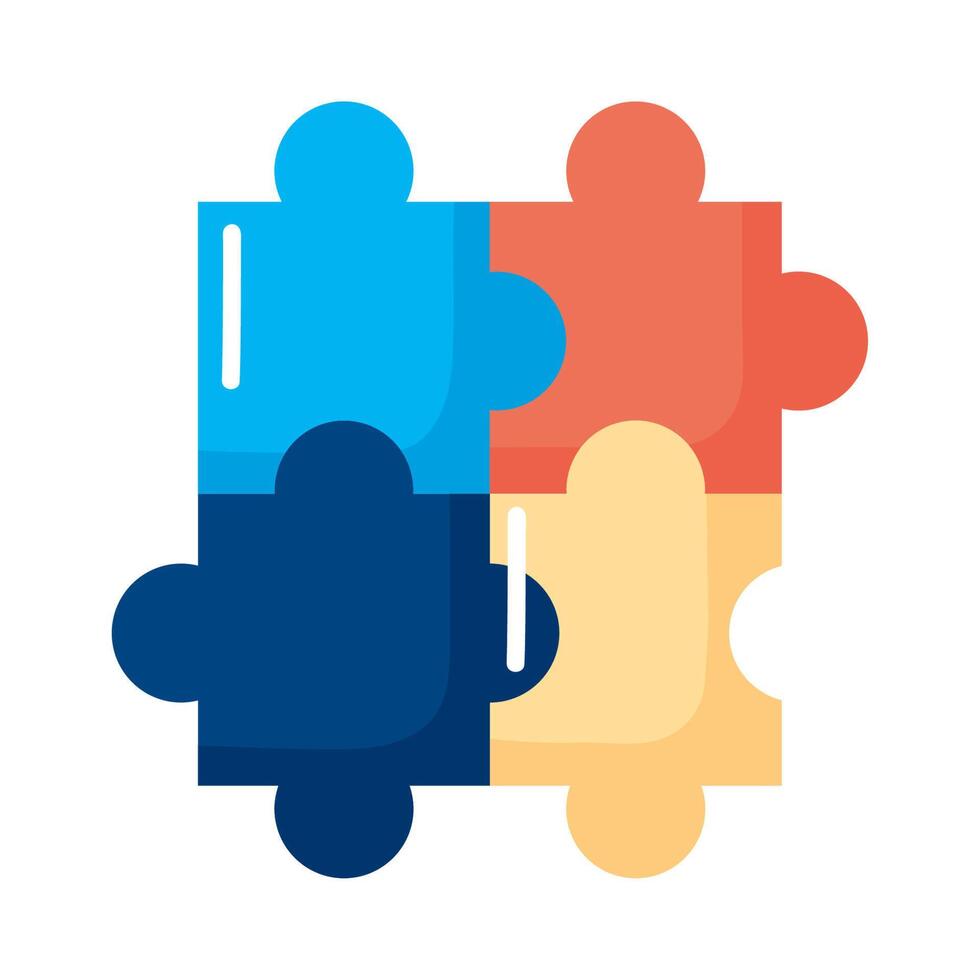 puzzle game pieces vector