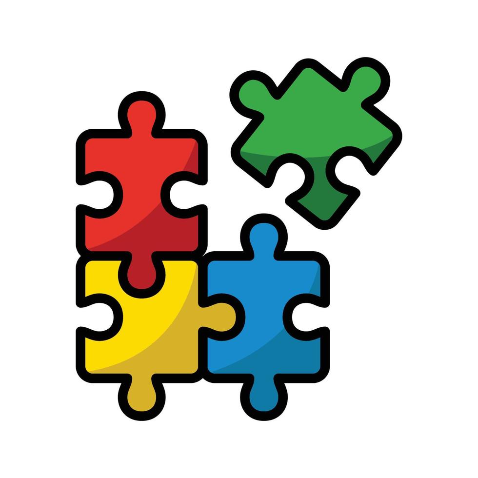 puzzle icon vector design template