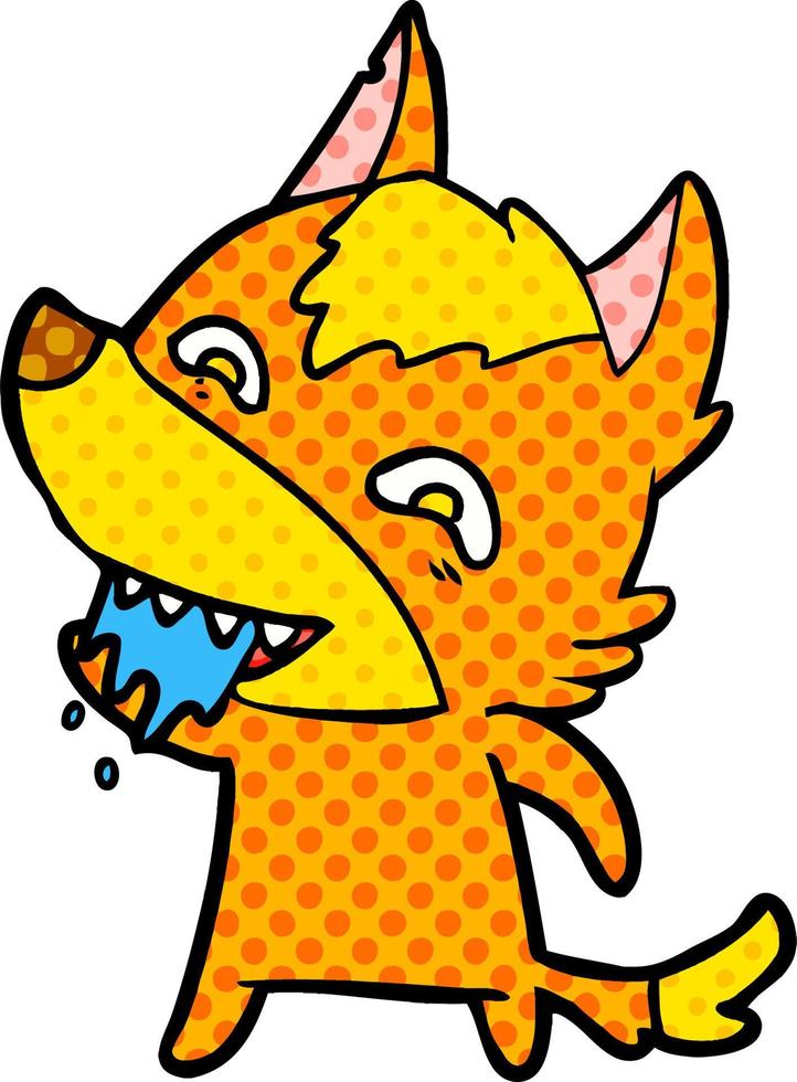 fox cartoon character vector