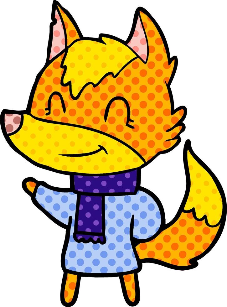 fox cartoon character vector