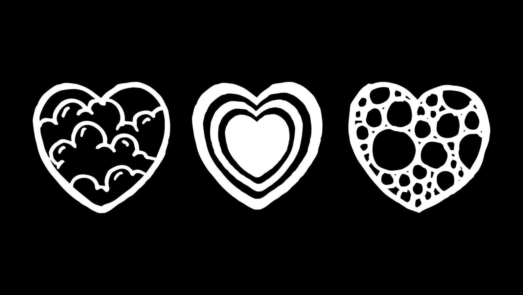 Hand drawn love Vectors Illustrations