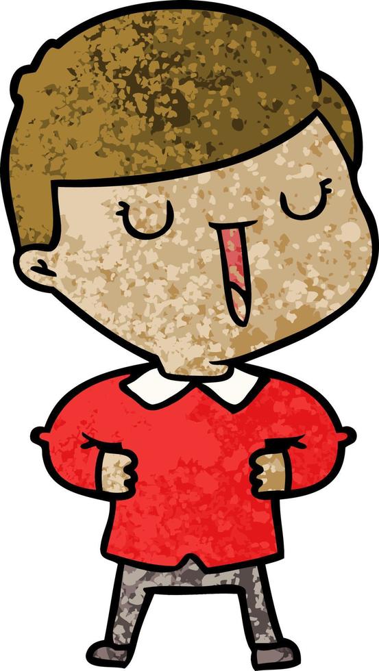 cartoon happy boy vector